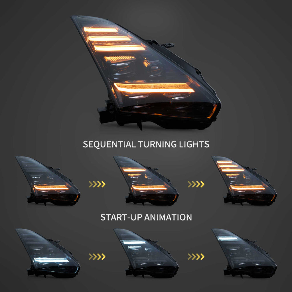 Vland 2008-2023 Nissan GT-R R35 LED Projector Headlights