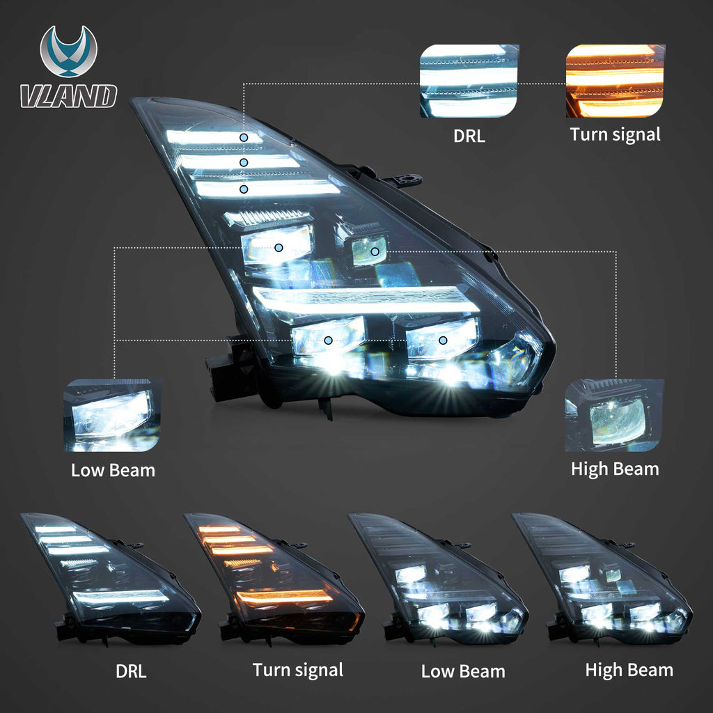Vland 2008-2023 Nissan GT-R R35 LED Projector Headlights