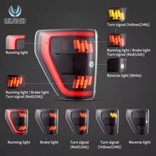 Laden Sie das Bild in den Galerie-Viewer, Vland-21-23-Ford-F150-Tail-Lights-With-Full-LED-YAB-F150-0396A-DS1YC-1