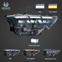 Load image into Gallery viewer, Vland 23-26 Ford Mustang S650 Headlights Full LED With Start-up Animation