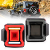 Vland Carlamp Tail Lights for Jeep Wrangler 2018-2021 with Amber Turn Signals