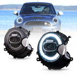 07-15 Mini Cooper (R55 R56 R57 R58 R59) Vland LED Dual Beam Projector Headlights Black