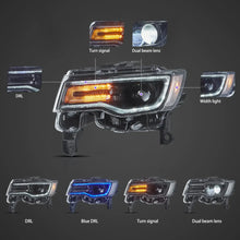 Charger l&#39;image dans la galerie,      Vland-Headlights-For-14-22-Jeep-Grand-Cherokee-YAA-DQ-0508-3