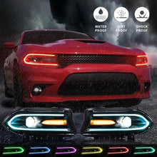 Carica l&#39;immagine nel visualizzatore di Gallery, Vland-Headlights-For-15-23-Dodge-Charger-RGB-Style-YAA-XCHR-2033-2P41A-7C_9