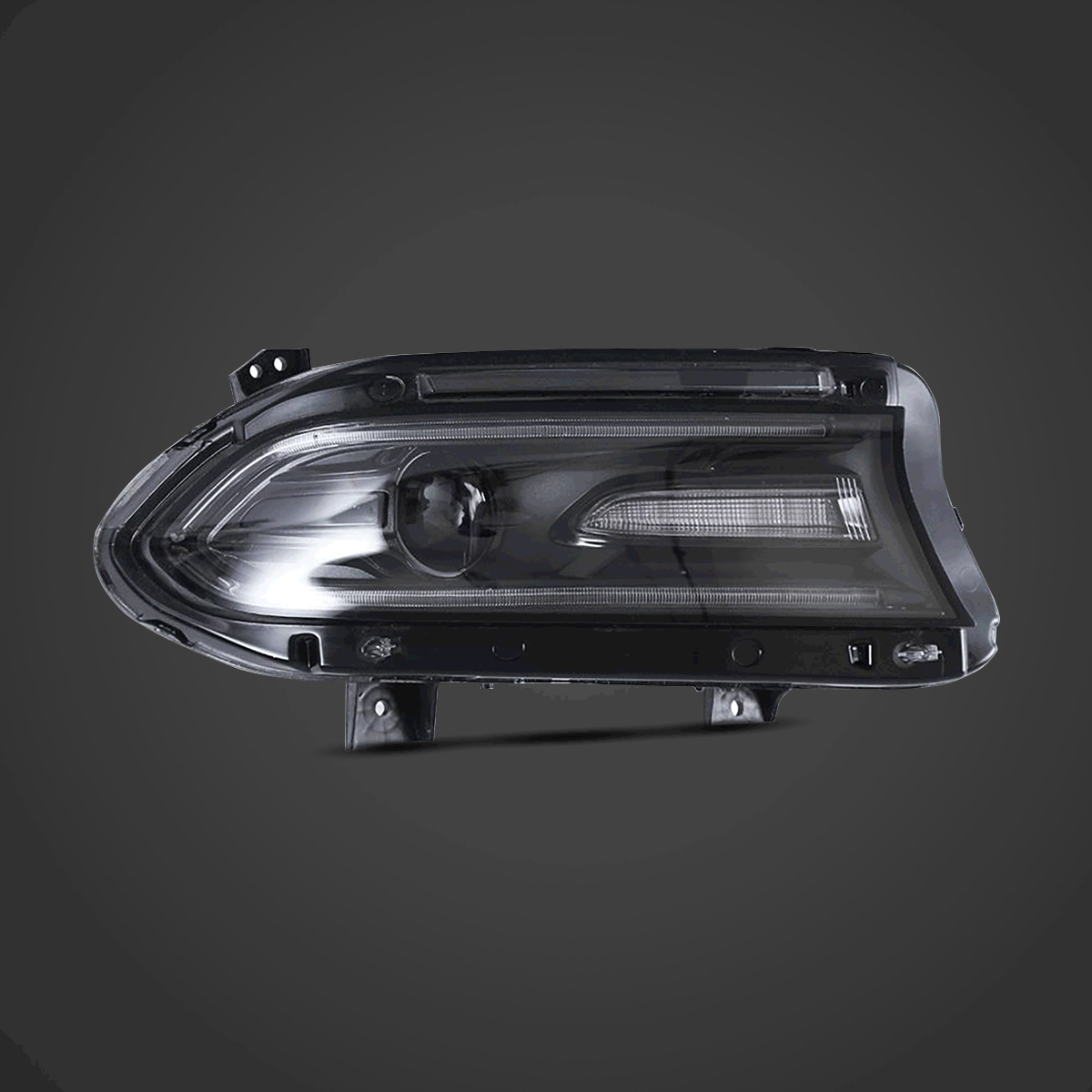 1523 Dodge Charger Vland Dual Beam Projector Headlights Black VLAND