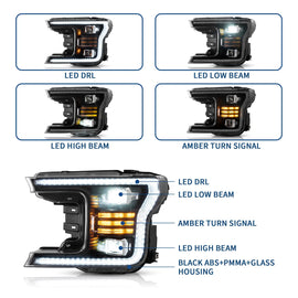 Vland-Headlights-For-18-20-Ford-F150-13th-Gen-Facelifted-YAA-F150-2042A-NB32A_2