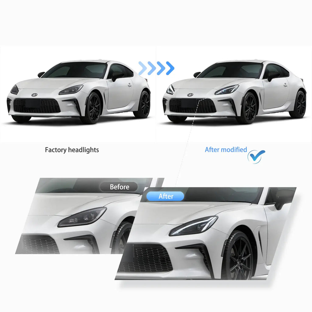 Vland 21-24 Toyota GR86 / Subaru BRZ Headlights With Full LED Dual Beam Projector