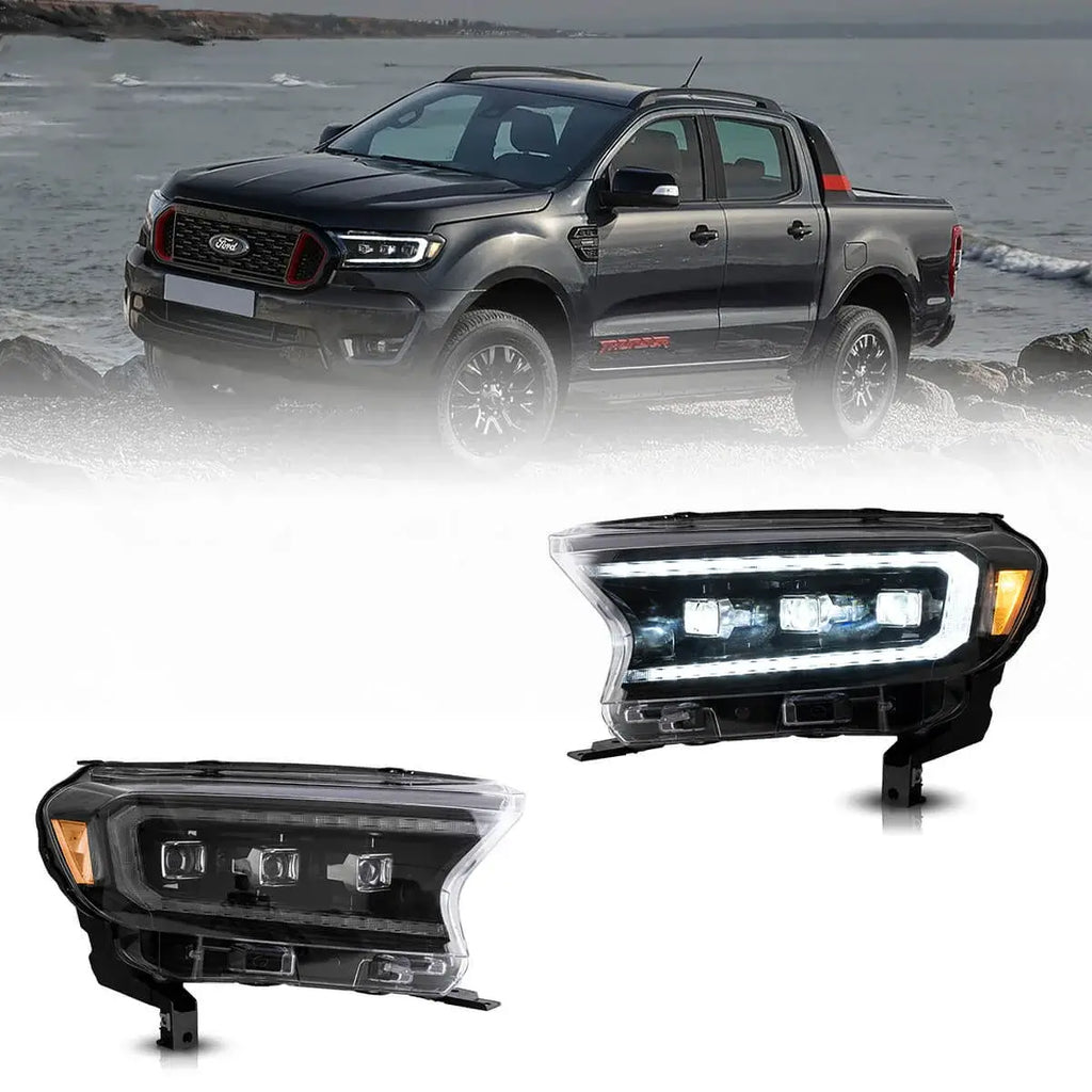 15-24 Ford Ranger [International Types] Vland LED Matrix Projector HeadLights Black