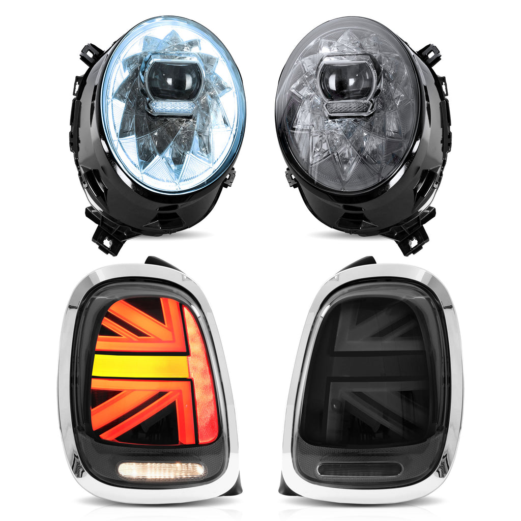 Vland Headlights+Tail Lights For Mini F55 F56 F57 Halogen 2014-2023  [E-mark]