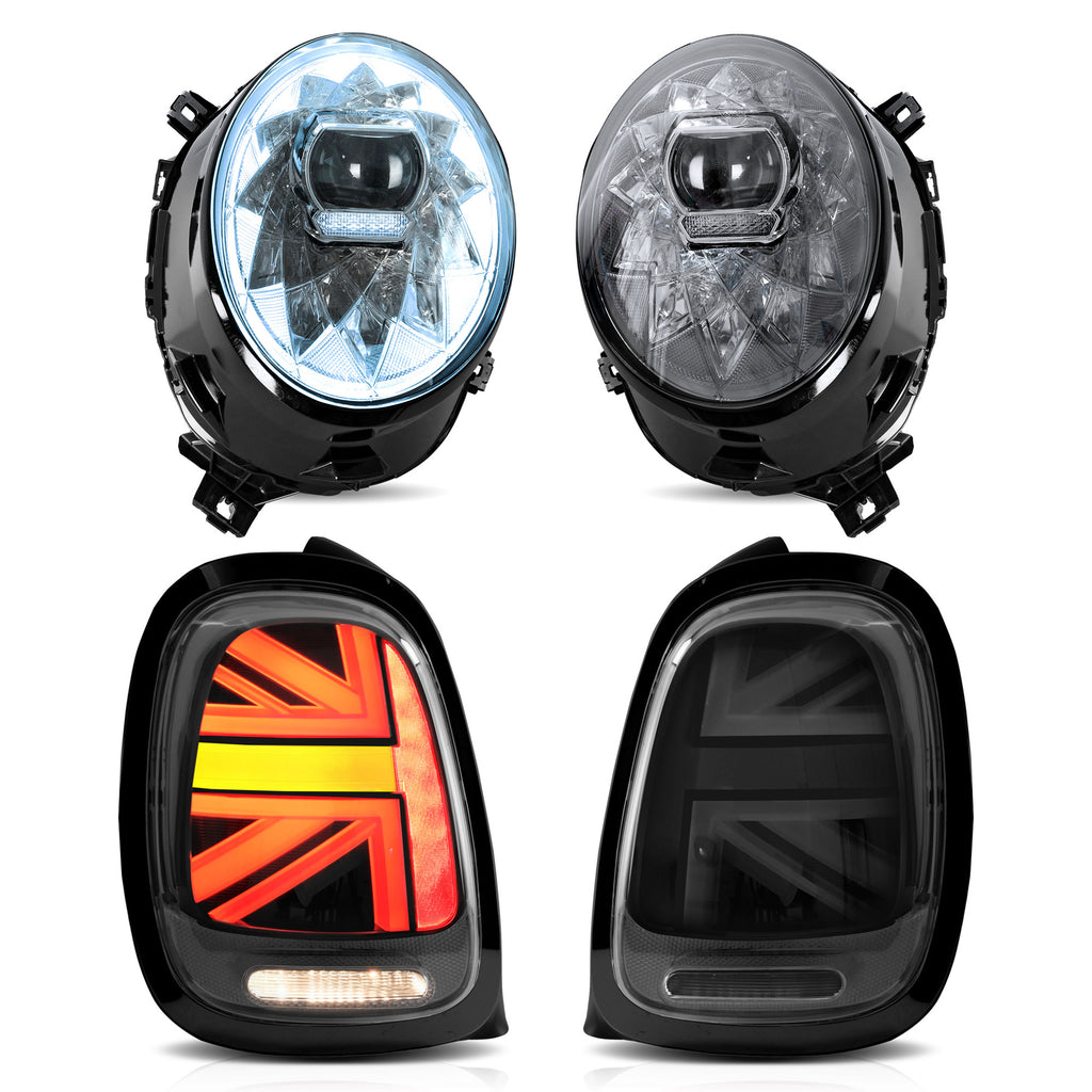 Vland Headlights+Tail Lights For Mini F55 F56 F57 Halogen 2014-2023  [E-mark]