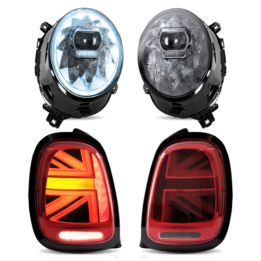 Vland Headlights+Tail Lights For Mini F55 F56 F57 Halogen 2014-2023  [E-mark]