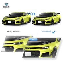 Cargar imagen en el visor de la galería, 19-24 Chevrolet Chevy Camaro Vland Full LED Dual Beam Projector Headlights