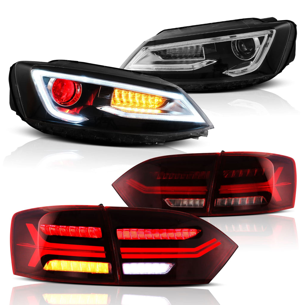Vland Headlights & Tail Lights For 2011-2014 VW Jetta MK6 [E-mark]