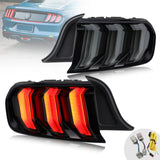 15-23 Ford Mustang 6th Gen (S550) Vland LED Tail Lights with 5 modes Sequential Turn Signal