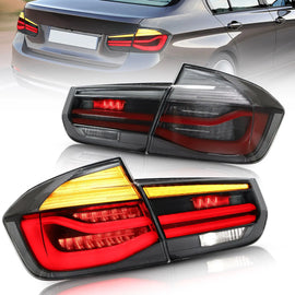 2012-2018 BMW F30 F80 M3 3-Series Vland LED Tail Lights With Sequential Turn Signal [E-mark]