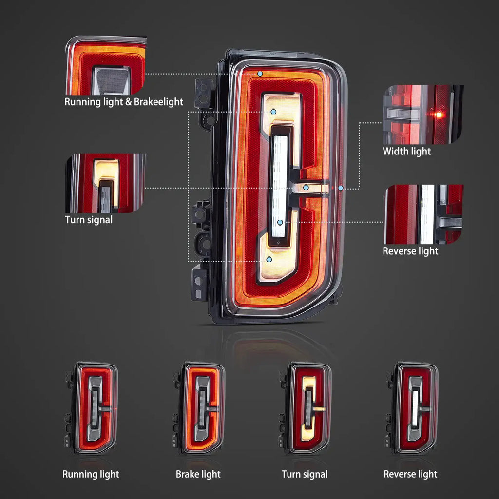VLAND LED Taillights For Ford Bronco 2021-2026