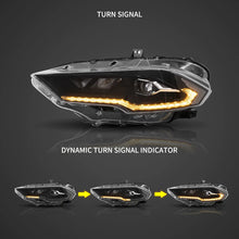 Carica l&#39;immagine nel visualizzatore di Gallery, 18-22 Ford Mustang 6th Gen Facelifted Vland (Ⅱ) LED Dual Beam Projector HeadLights Black