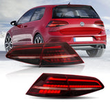 13-21 Volkswagen Golf MK7 MK7.5 Hatchback Vland LED Tail Lights with Sequential Turn Signal