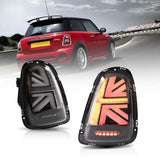 07-15 Mini Cooper Hatch R56 R57 R58 R59 Vland LED Tail Lights With Amber Sequential Turn Signal