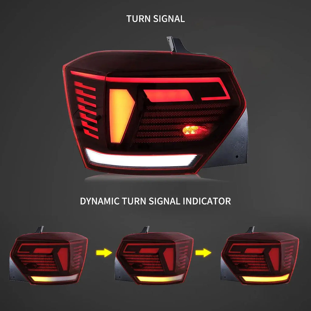 VLAND 17-21 Polo MK6 Vland LED Aftermarket Tail Lights [E-mark] With Sequential Turn Signals