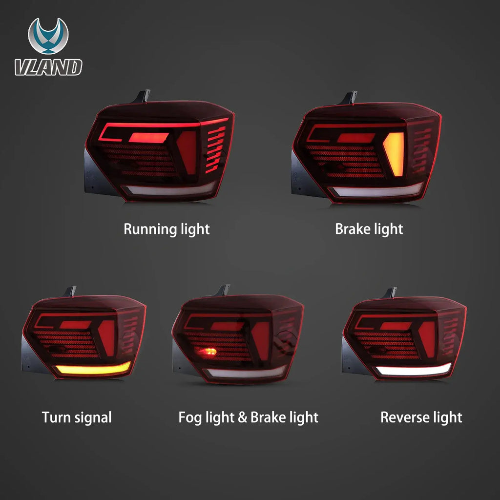 VLAND 17-21 Polo MK6 Vland LED Aftermarket Tail Lights [E-mark] With Sequential Turn Signals