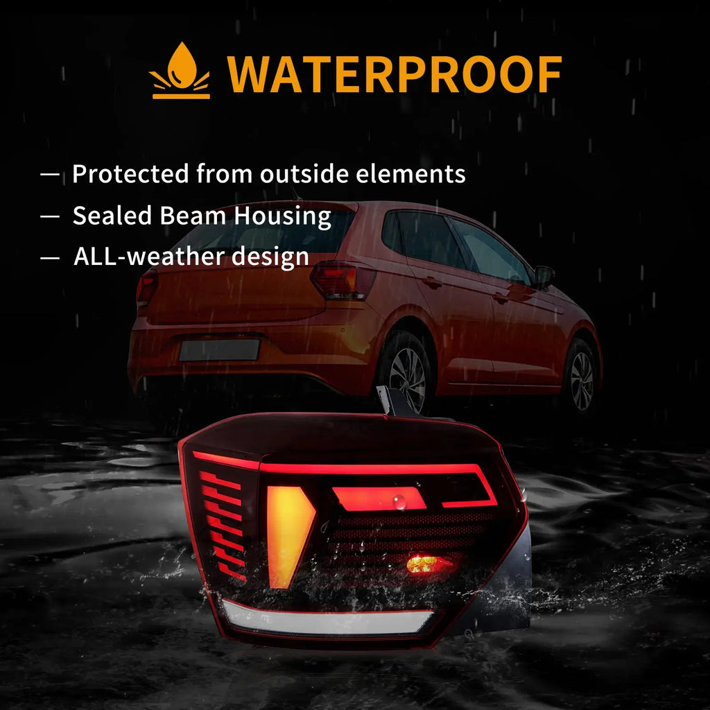 VLAND 17-21 Polo MK6 Vland LED Aftermarket Tail Lights [E-mark] With Sequential Turn Signals