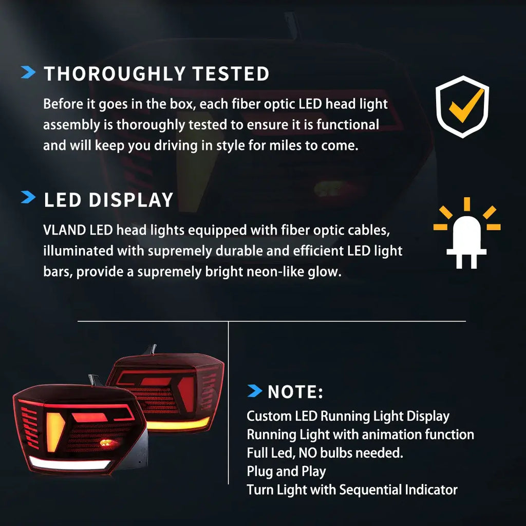 VLAND 17-21 Polo MK6 Vland LED Aftermarket Tail Lights [E-mark] With Sequential Turn Signals