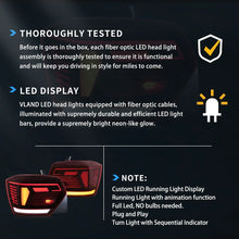 Cargar imagen en el visor de la galería, VLAND 17-21 Polo MK6 Vland LED Aftermarket Tail Lights [E-mark] With Sequential Turn Signals