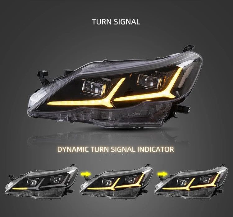 Vland Carlamp LED фарове за Toyota Reiz Mark X 2010-2013 с последователен индикатор
