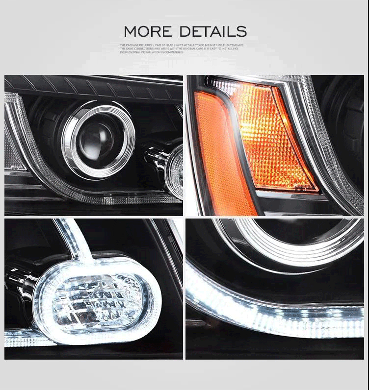 Vland Carlamp LED Projector Headlights for Toyota Corolla 2014 2015 2016 2017