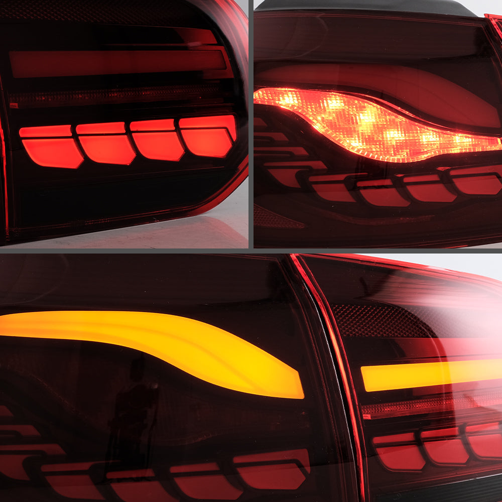 Vland Carlamp Tail Lights Fit For Volkswagen 2010-2014 Golf 6 MK6 Red