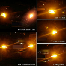 Carregar imagem no visualizador da galeria, Vland Carlamp 1156 LED Turn Signal Light Bulb Amber P21W 2800LM 144SMD (Pack of 2)