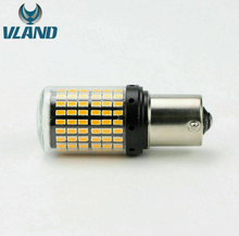 Load image into Gallery viewer, Vland Carlamp 1156 LED Turn Signal Light Bulb Amber P21W 2800LM 144SMD (Pack of 2)