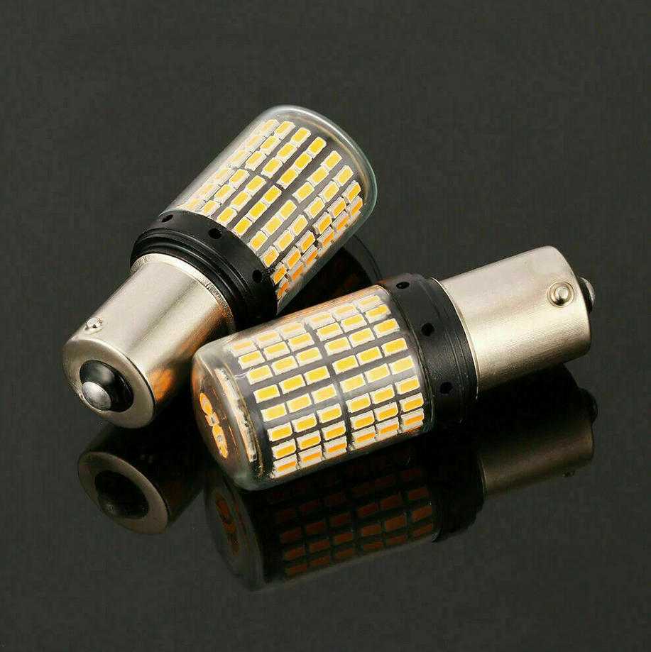 Vland Carlamp 1156 LED крушка за мигачи Amber P21W 2800LM 144SMD (опаковка от 2)