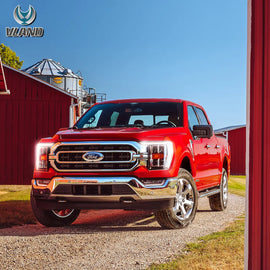 21-23 Ford F150 14th Gen Vland LED Reflection Bowl HeadLights Chrome