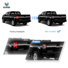 Charger l&#39;image dans la galerie, 14-18 GMC Sierra 1500 2500HD 3500HD Vland II LED Tail Lights With Dynamic Welcome Lighting Clear