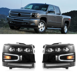 LED Headlights Fit For 2007-2014 Silverado 1500 2500 HD 3500 HD