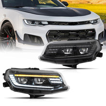 Cargar imagen en el visor de la galería, Vland Carlamp LED Projector Headlights For Chevrolet / Chevy Camaro LT SS RS ZL LS 2016-2018