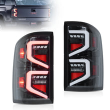 Carica l&#39;immagine nel visualizzatore di Gallery, 14-18 GMC Sierra 1500 2500HD 3500HD Vland LED Tail Lights With Dynamic Welcome Lighting Clear
