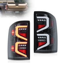 Charger l&#39;image dans la galerie, 07-13 Chevrolet Silverado 1500 2500HD 3500HD 07-14 Sierra (Denali) 3500HD Dually Vland LED Tail Lights With Dynamic Welcome Lighting Clear