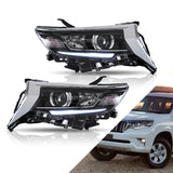 Vland Carlamp LED Projector Headlights for Toyota Land Crusier Prado 2016-2021 | Vland