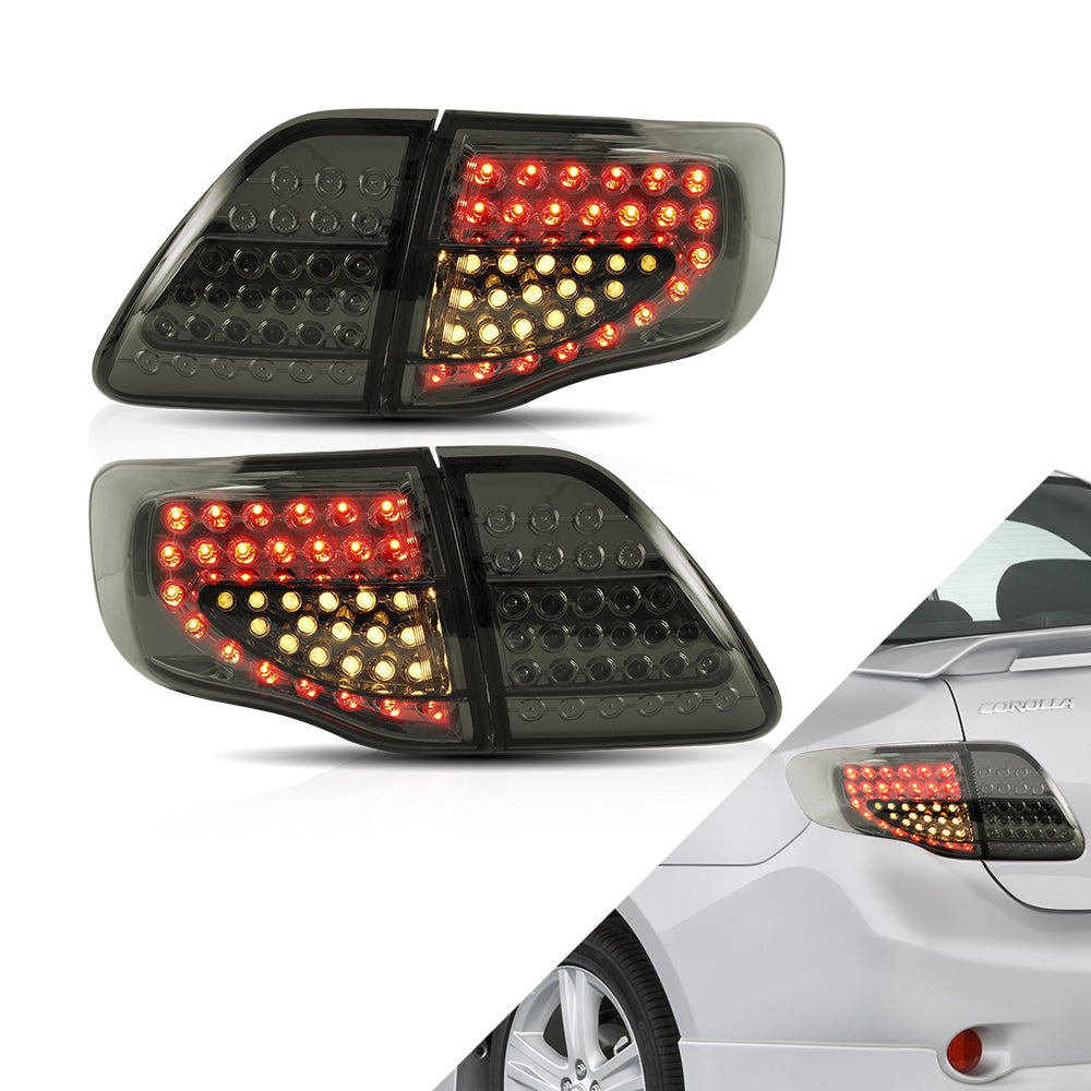 Tail Lights For Toyota Corolla 2008-2011 ABS, PMMA, GLASS Material(Fit for American Models)