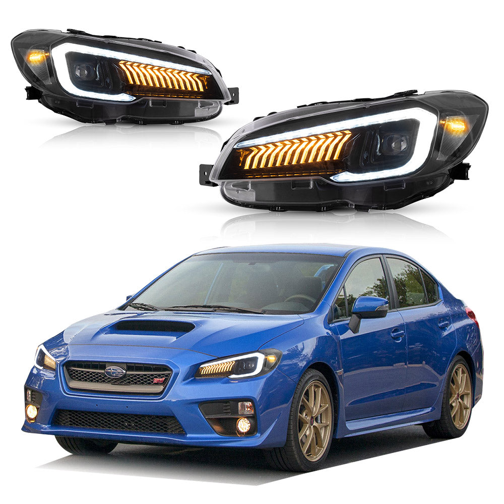 Vland Carlamp LED Projector Headlights Fit For Subaru WRX 2015-2021