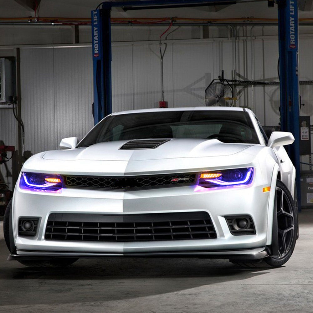 Vland Carlamp headlights For Chevrolet Camaro 2014-2015 With Sequential Indicators(Bulbs NOT Included)