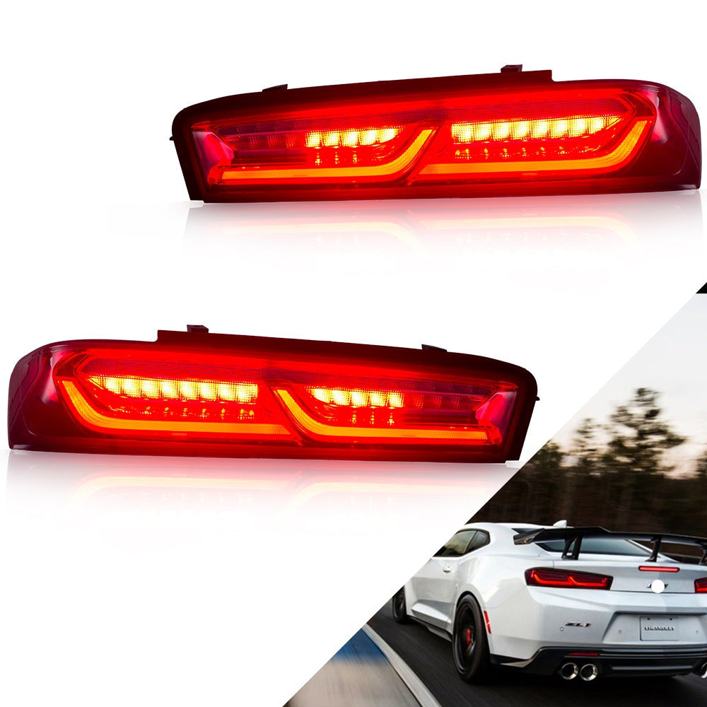 Tail Lights For Chevrolet Camaro 2016-2018 Red Lens