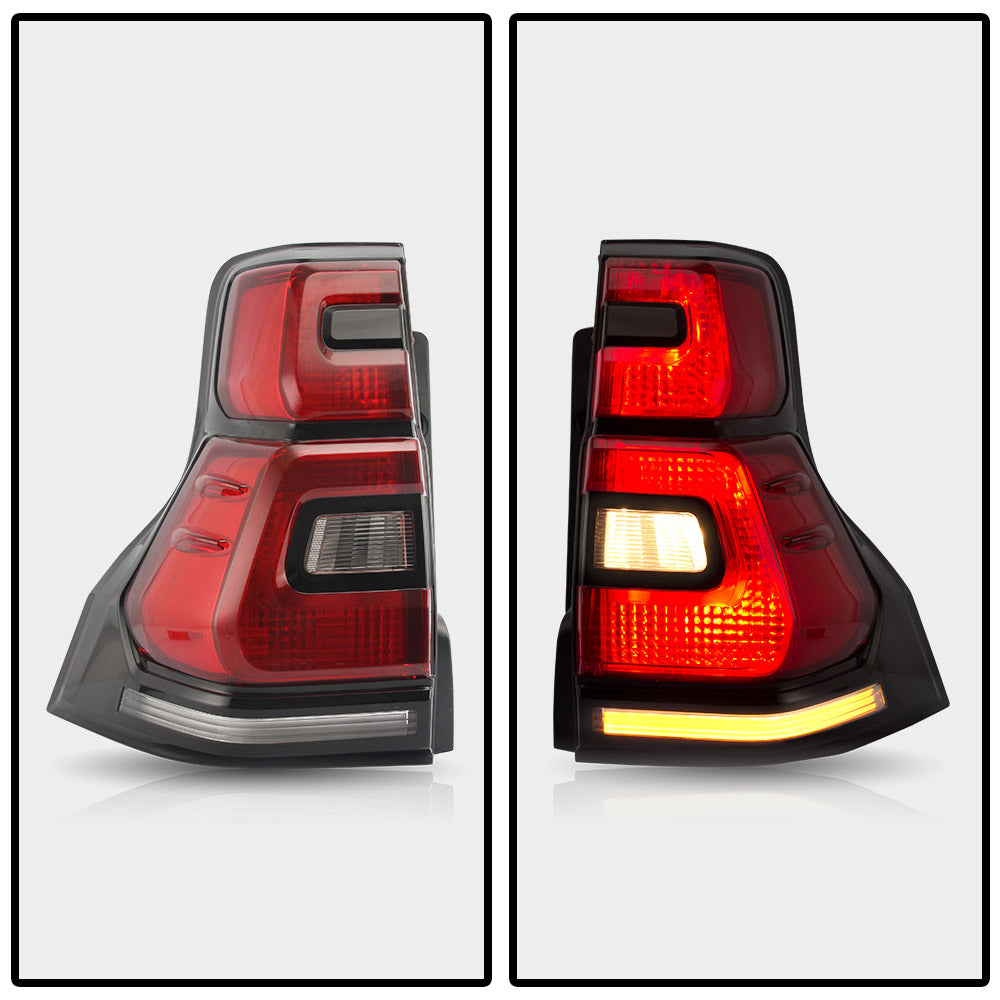 Vland Carlamp Full LED задни светлини за Toyota 2010-2016 Land Cruiser Prado Червена леща 