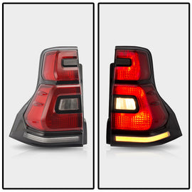 Vland Carlamp  Full LED Taillights for Toyota 2010-2016 Land Cruiser Prado Red Lens