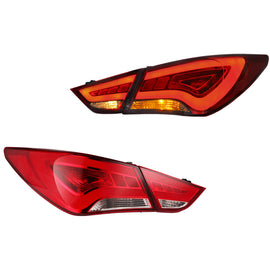 Vland Carlamp Full LED Tail Lights For Hyundai Sonata 6th Gen Sedan 2011-2014 ABS, PMMA, GLASS Material