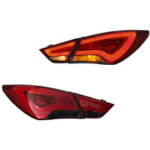 Laden Sie das Bild in den Galerie-Viewer, Vland Carlamp Voll-LED-Rückleuchten für Hyundai Sonata 6. Generation Limousine 2011–2014, ABS, PMMA, Glas