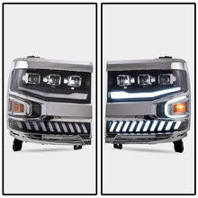 Load image into Gallery viewer, Vland Carlamp Full LED Projector Headlights For Chevrolet Silverado 1500 2016-2018 With LED lens dual beam